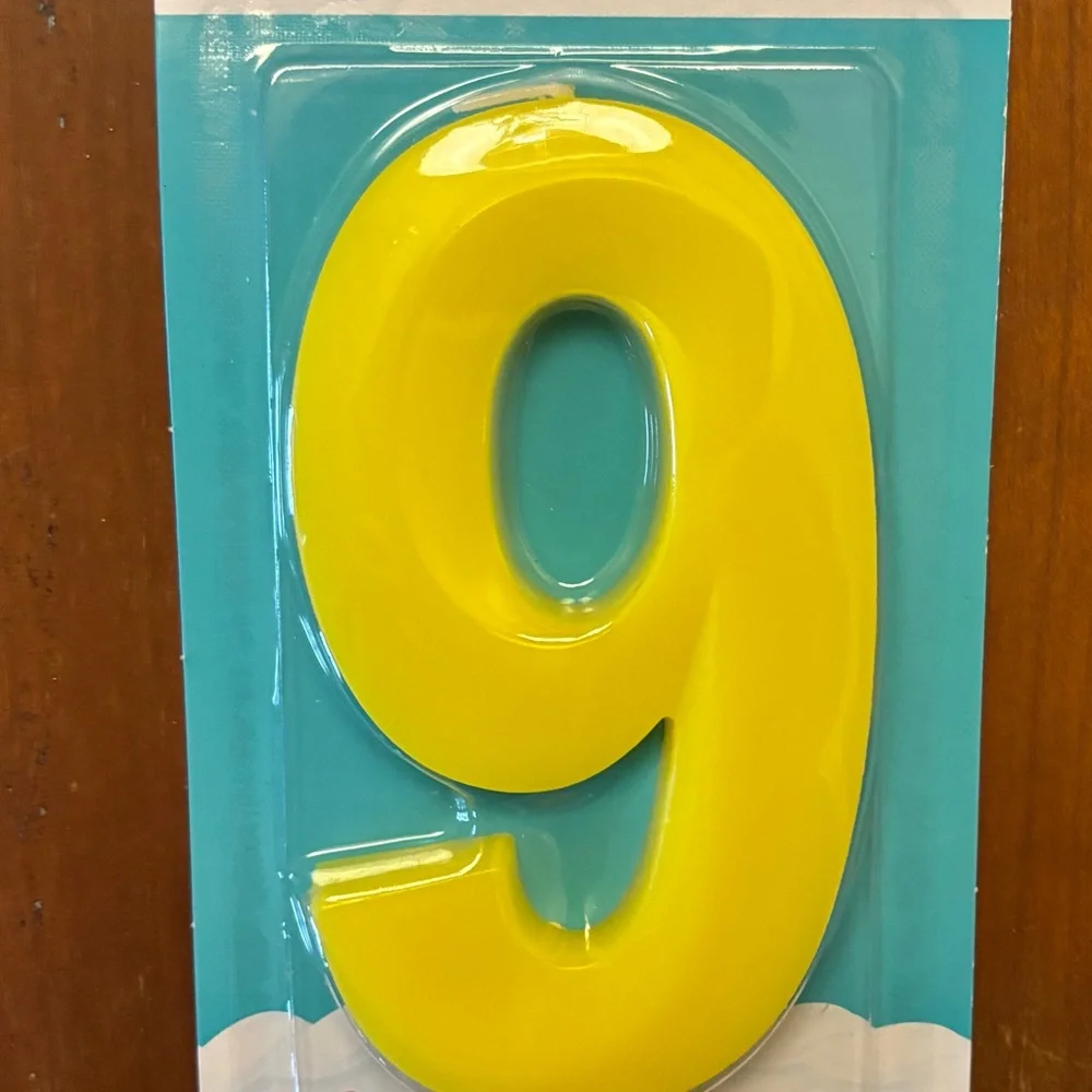 Jumbo Yellow Number 9 Birthday Party Candle